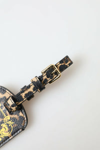Dolce & Gabbana Dolce & Gabbana Multicolor Leopard Dauphine Leather DG Logo Luggage Women's Tag