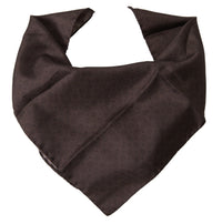 Dolce & Gabbana Brown Patterned Silk Square Handkerchief Men's Scarf