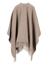Fendi Women Ff Zucca Wool And Cashmere Poncho