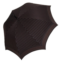 Dolce & Gabbana Dolce & Gabbana Brown Striped Leather Handle Collapsible Sartoria Men's Umbrella