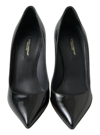 Dolce & Gabbana Black Patent Leather High Heels Pumps Women's Shoes
