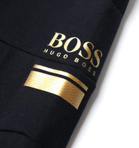 Hugo Boss Men's Blue Gold Logo Full Zip Sweatshirt Skaz 1