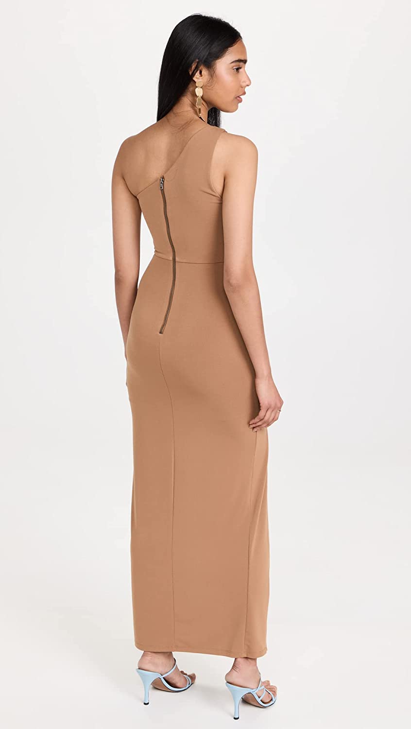 alice + olivia Ashby Front Twist Hip Cutout Dress, Camel
