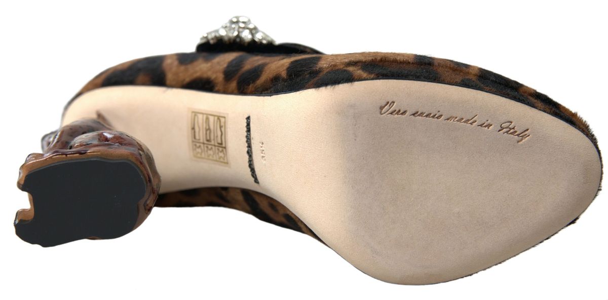 Dolce & Gabbana Elegant Leopard Heel Pumps for Chic Women's Sophistication