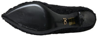 Dolce & Gabbana Black Stiletto Heels Mid Calf Women's Boots