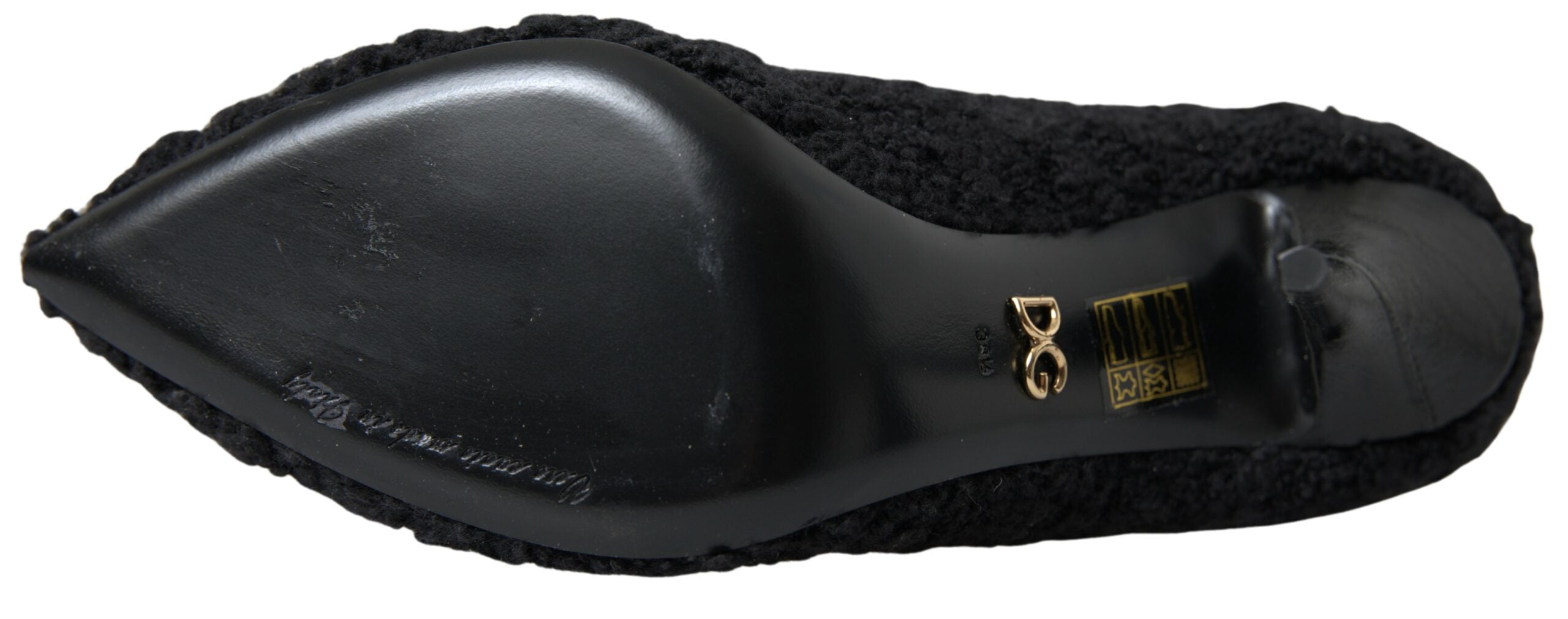 Dolce & Gabbana Black Stiletto Heels Mid Calf Women's Boots