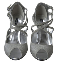 Dolce & Gabbana Silver Shimmers Sandals Heel Pumps Women's Shoes