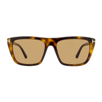 Tom Ford Tom Ford Sunglasses Square Full Rim, Blonde Havana Frame and Brown Lens FT117553E