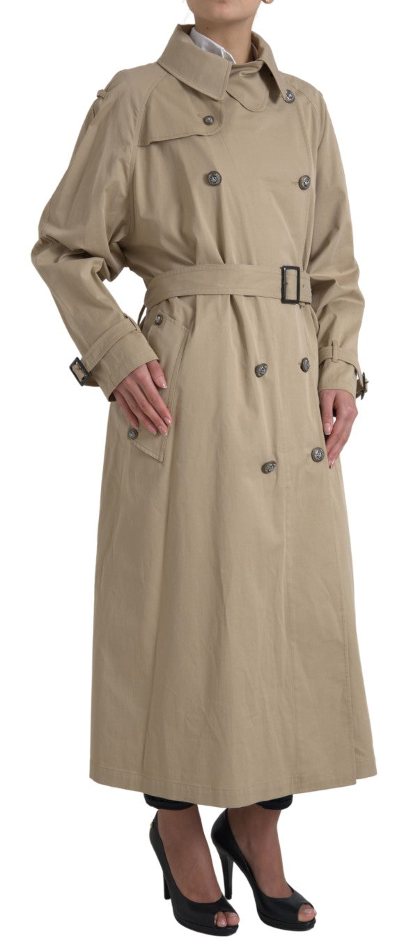 Dolce & Gabbana Dolce & Gabbana Khaki Double Breasted Trench Coat Women's Jacket