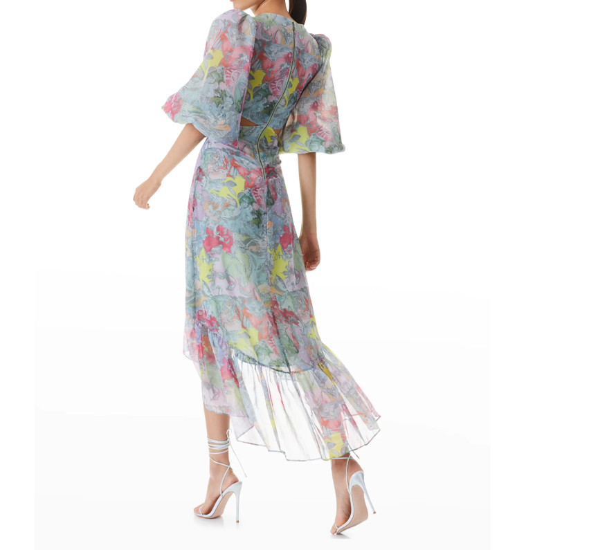 alice + olivia Katia Twist-Front Floral Cutout Maxi Dress – Bluefly