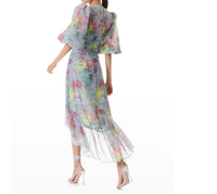 alice + olivia Katia Twist-Front Floral Cutout Maxi Dress
