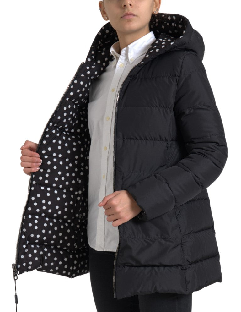 Dolce & Gabbana Dolce & Gabbana Black Polyester Hooded Reversible Women's Jacket