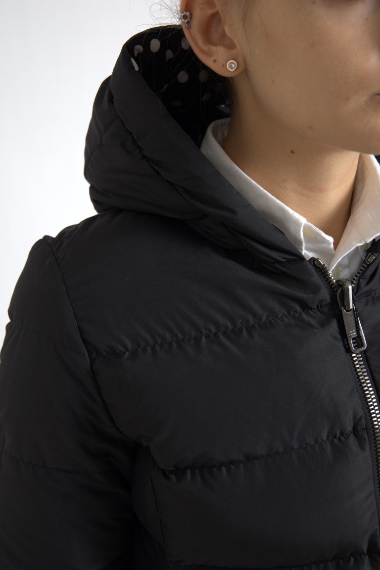 Dolce & Gabbana Dolce & Gabbana Black Polyester Hooded Reversible Women's Jacket