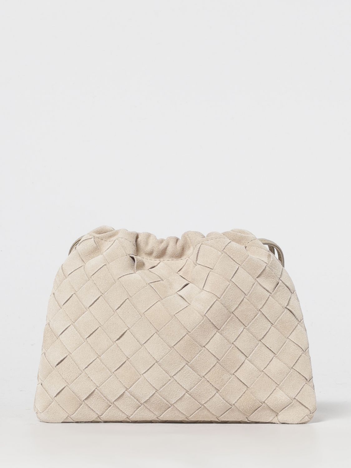 Bottega Veneta Women Sand Suede Crossbody Bag