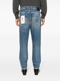 Golden Goose Men "Golden Happy" Stone Washed Jeans
