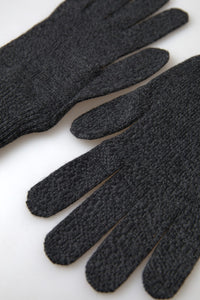 Dolce & Gabbana Gray Virgin Wool Knit Hands Mitten Men Men's Gloves