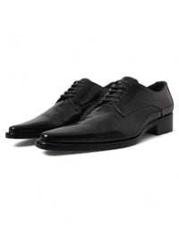 Dolce & Gabbana Dolce & Gabbana Black Leather Lace Up Formal Flats Women's Shoes