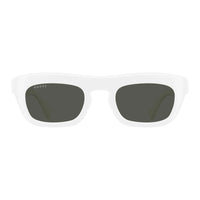 Gucci Gucci Sunglasses Square Full Rim, Shiny White Frame and Grey Lens GG1777S004
