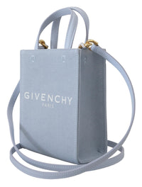 Givenchy Blue Coated Canvas Vertical Cloud Mini Shoulder Women's Bag