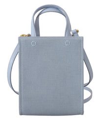 Givenchy Blue Coated Canvas Vertical Cloud Mini Shoulder Women's Bag