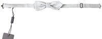 Dolce & Gabbana Dolce & Gabbana Gray Silk Adjustable Men Neck Papillon Bow Men's Tie