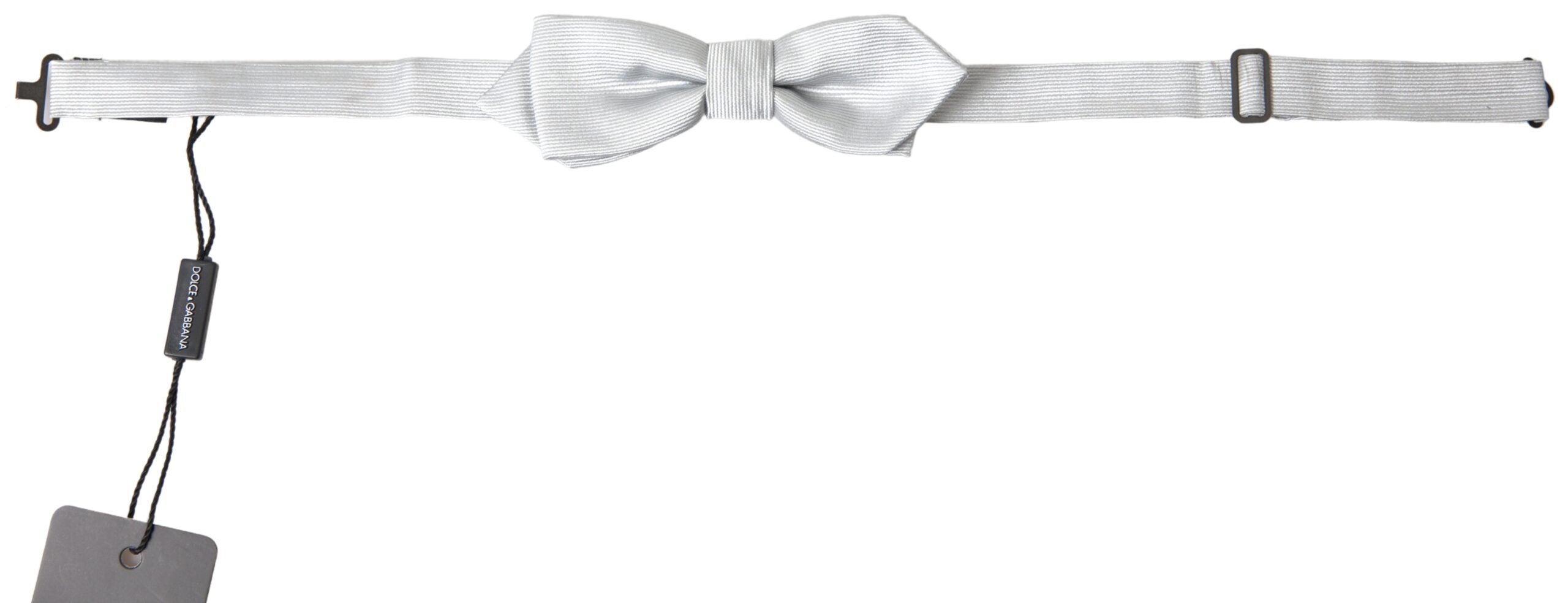 Dolce & Gabbana Dolce & Gabbana Gray Silk Adjustable Men Neck Papillon Bow Men's Tie