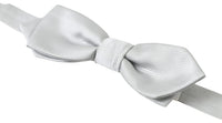 Dolce & Gabbana Dolce & Gabbana Gray Silk Adjustable Men Neck Papillon Bow Men's Tie