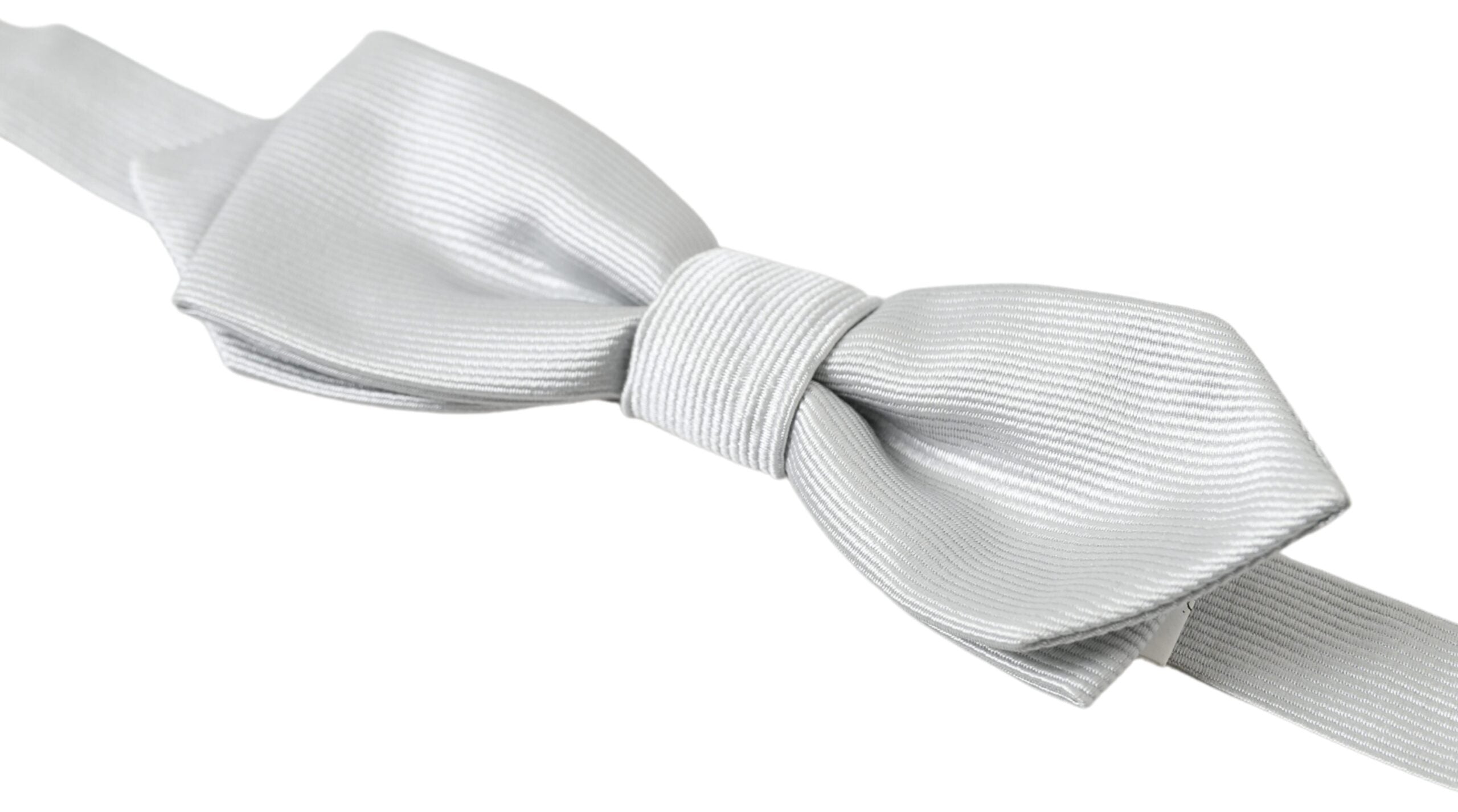 Dolce & Gabbana Dolce & Gabbana Gray Silk Adjustable Men Neck Papillon Bow Men's Tie