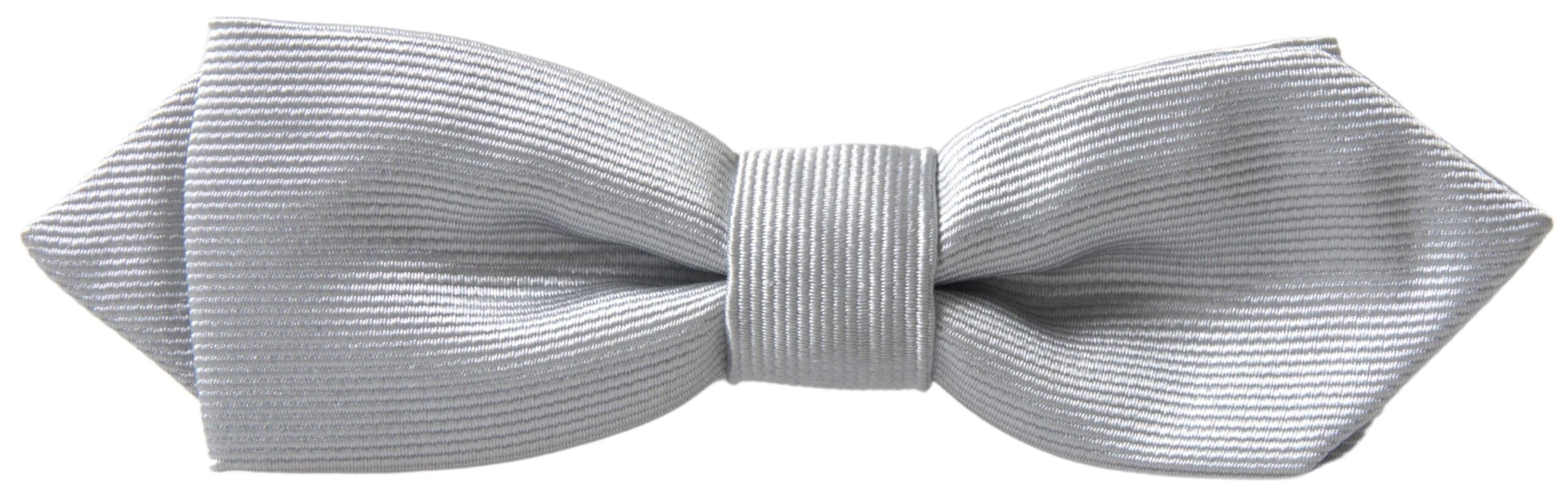 Dolce & Gabbana Dolce & Gabbana Gray Silk Adjustable Men Neck Papillon Bow Men's Tie