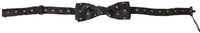 Dolce & Gabbana Dolce & Gabbana Black Patterned Silk Adjustable Men Neck Papillon Bow Men's Tie
