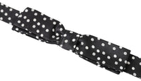 Dolce & Gabbana Dolce & Gabbana Black Polka Dot Silk Adjustable Men Neck Papillon Bow Men's Tie