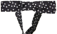 Dolce & Gabbana Dolce & Gabbana Black Polka Dot Silk Adjustable Men Neck Papillon Bow Men's Tie