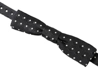 Dolce & Gabbana Dolce & Gabbana Black Polka Dot Silk Adjustable Men Neck Papillon Bow Men's Tie