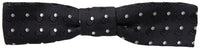 Dolce & Gabbana Dolce & Gabbana Black Polka Dot Silk Adjustable Men Neck Papillon Bow Men's Tie