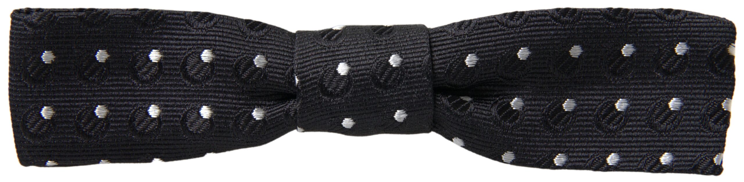Dolce & Gabbana Dolce & Gabbana Black Polka Dot Silk Adjustable Men Neck Papillon Bow Men's Tie
