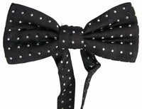Dolce & Gabbana Dolce & Gabbana Black Polka Dot Silk Adjustable Men Neck Papillon Bow Men's Tie