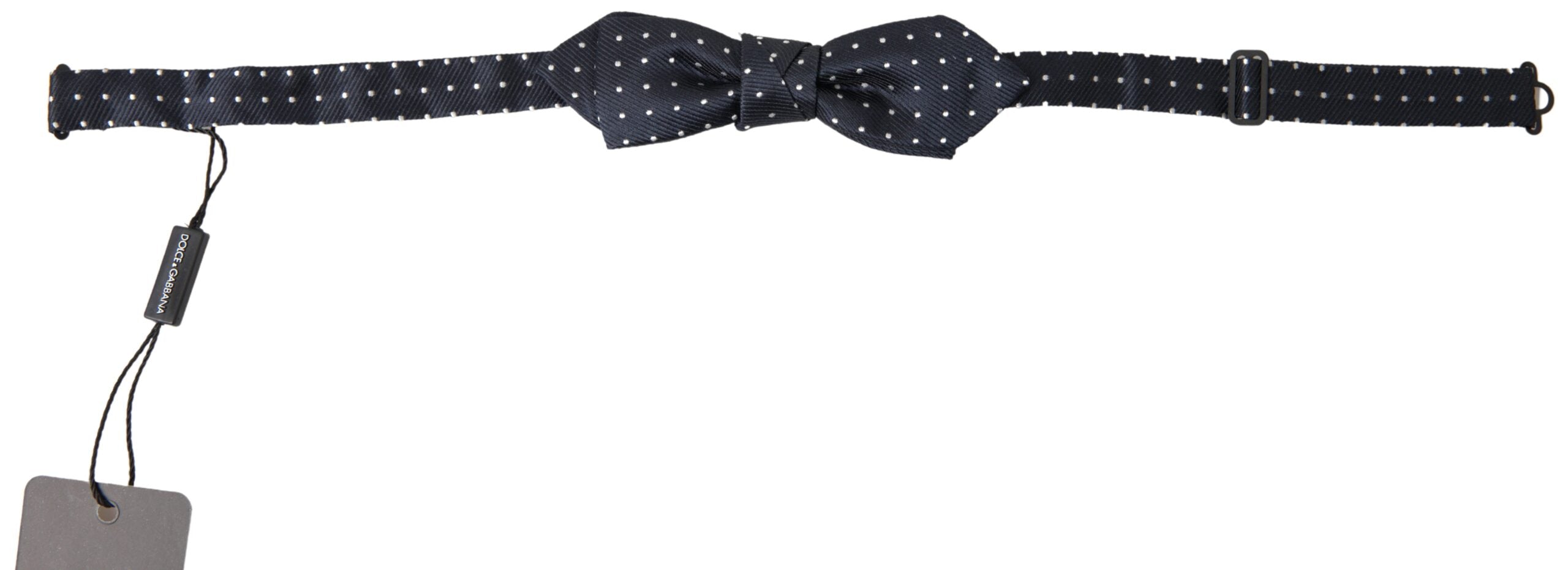 Dolce & Gabbana Dolce & Gabbana Blue Polka Dot Silk Adjustable Men Neck Papillon Bow Men's Tie