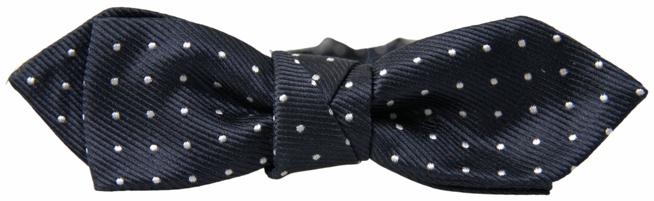 Dolce & Gabbana Dolce & Gabbana Blue Polka Dot Silk Adjustable Men Neck Papillon Bow Men's Tie
