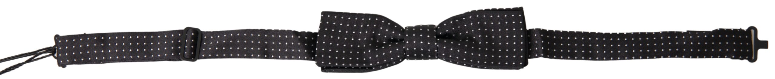 Dolce & Gabbana Dolce & Gabbana Black Polka Dot Silk Adjustable Men Neck Papillon Bow Men's Tie