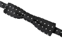 Dolce & Gabbana Dolce & Gabbana Black Polka Dot Silk Adjustable Men Neck Papillon Bow Men's Tie