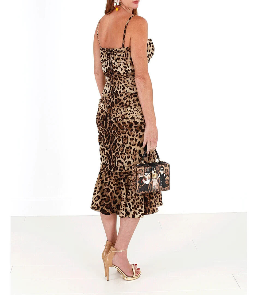 dolce and gabbana ruched midi dress Dolce & Gabbana Ruched Satin Midi Dress - Women - Red Dresses