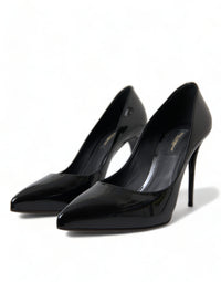 Dolce & Gabbana Black Patent Leather Pumps Heels Women's Shoes