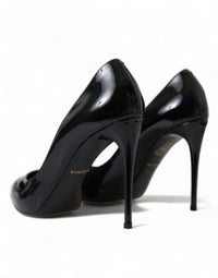 Dolce & Gabbana Black Patent Leather Pumps Heels Women's Shoes
