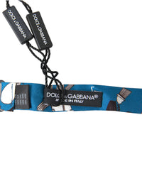 Dolce & Gabbana Dolce & Gabbana Blue Jazz Club Silk Adjustable Neck Papillon Bow Men's Tie