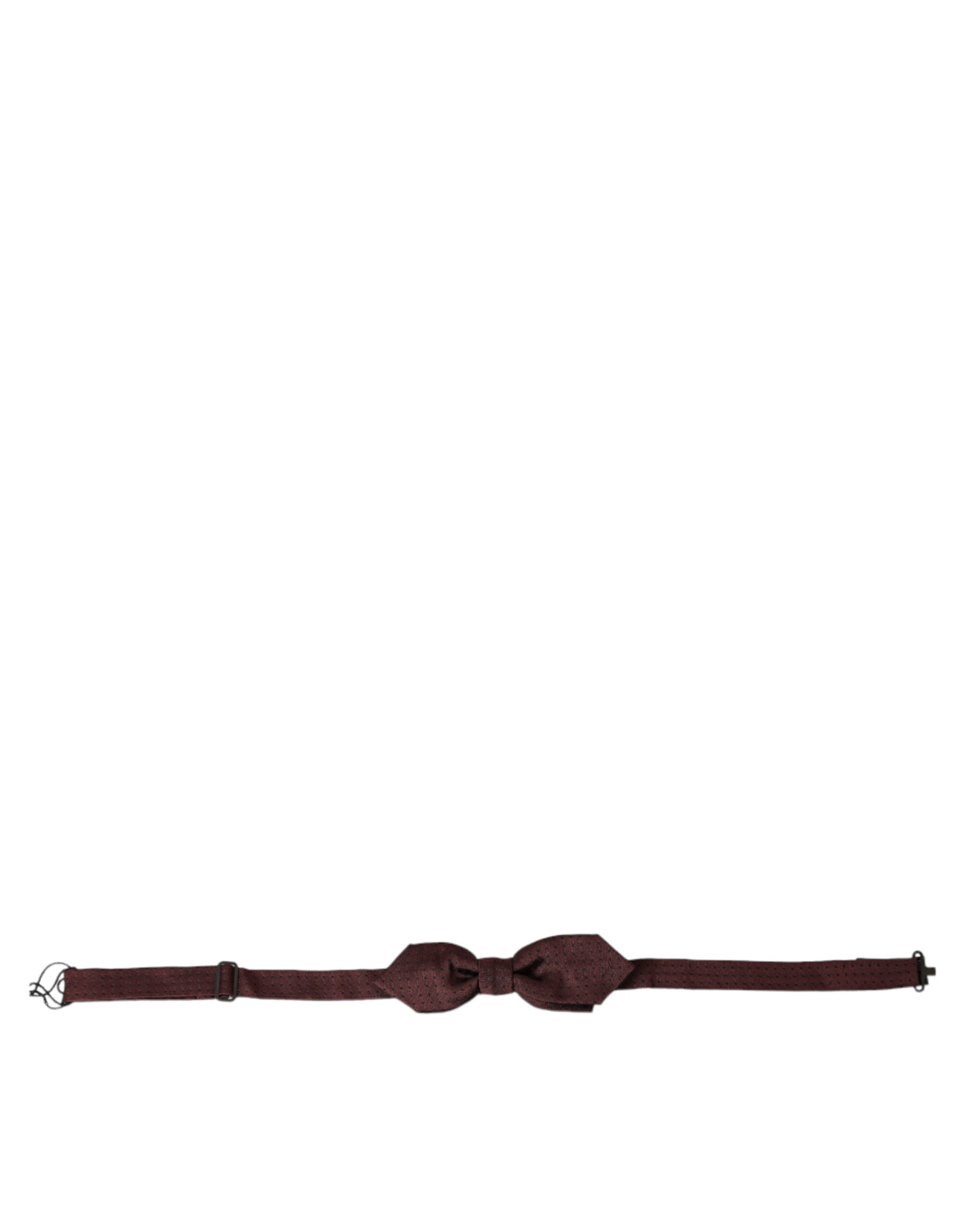 Dolce & Gabbana Dolce & Gabbana Red Bordeaux Silk Slim Adjustable Neck Papillon Bow Men's Tie