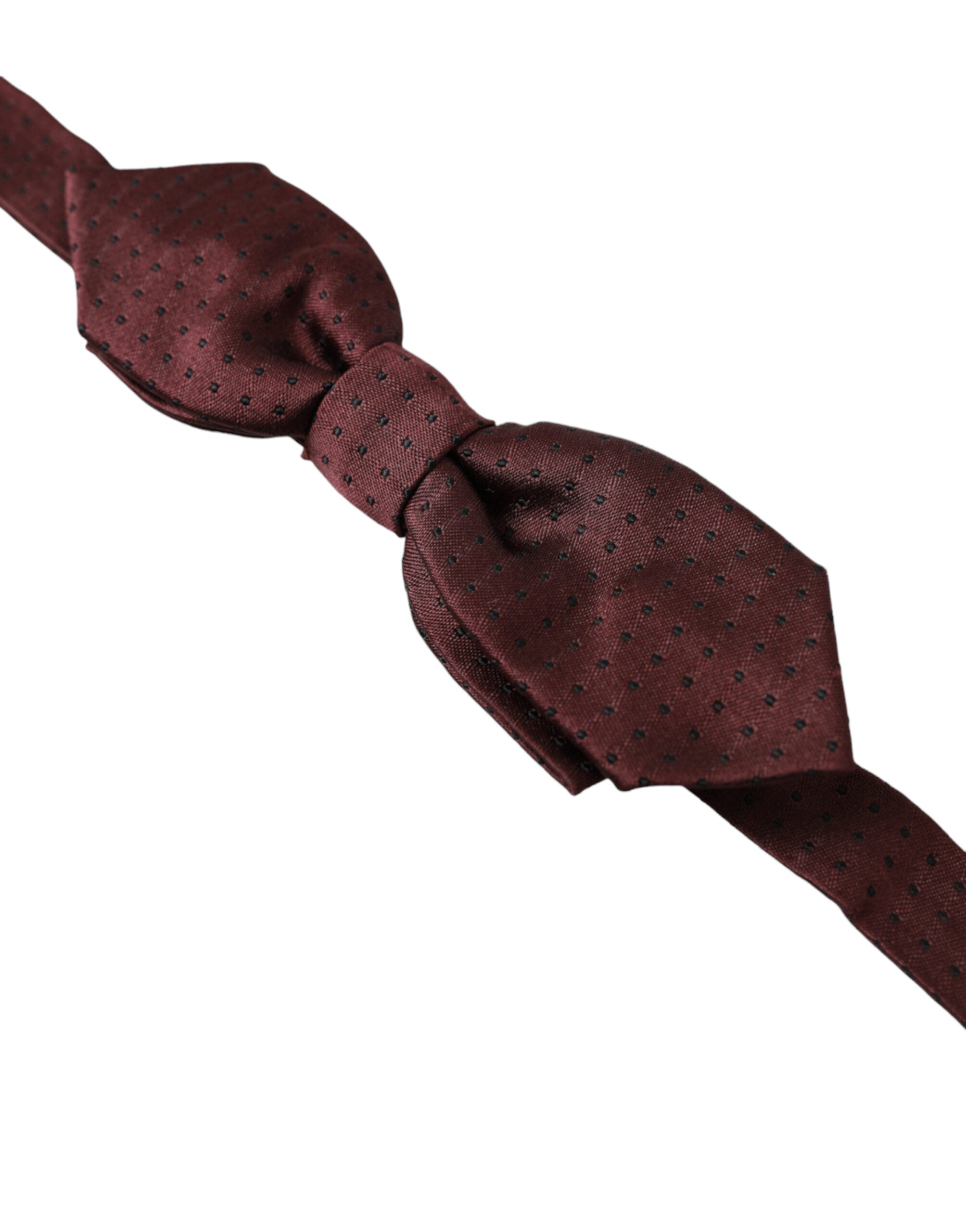 Dolce & Gabbana Dolce & Gabbana Red Bordeaux Silk Slim Adjustable Neck Papillon Bow Men's Tie