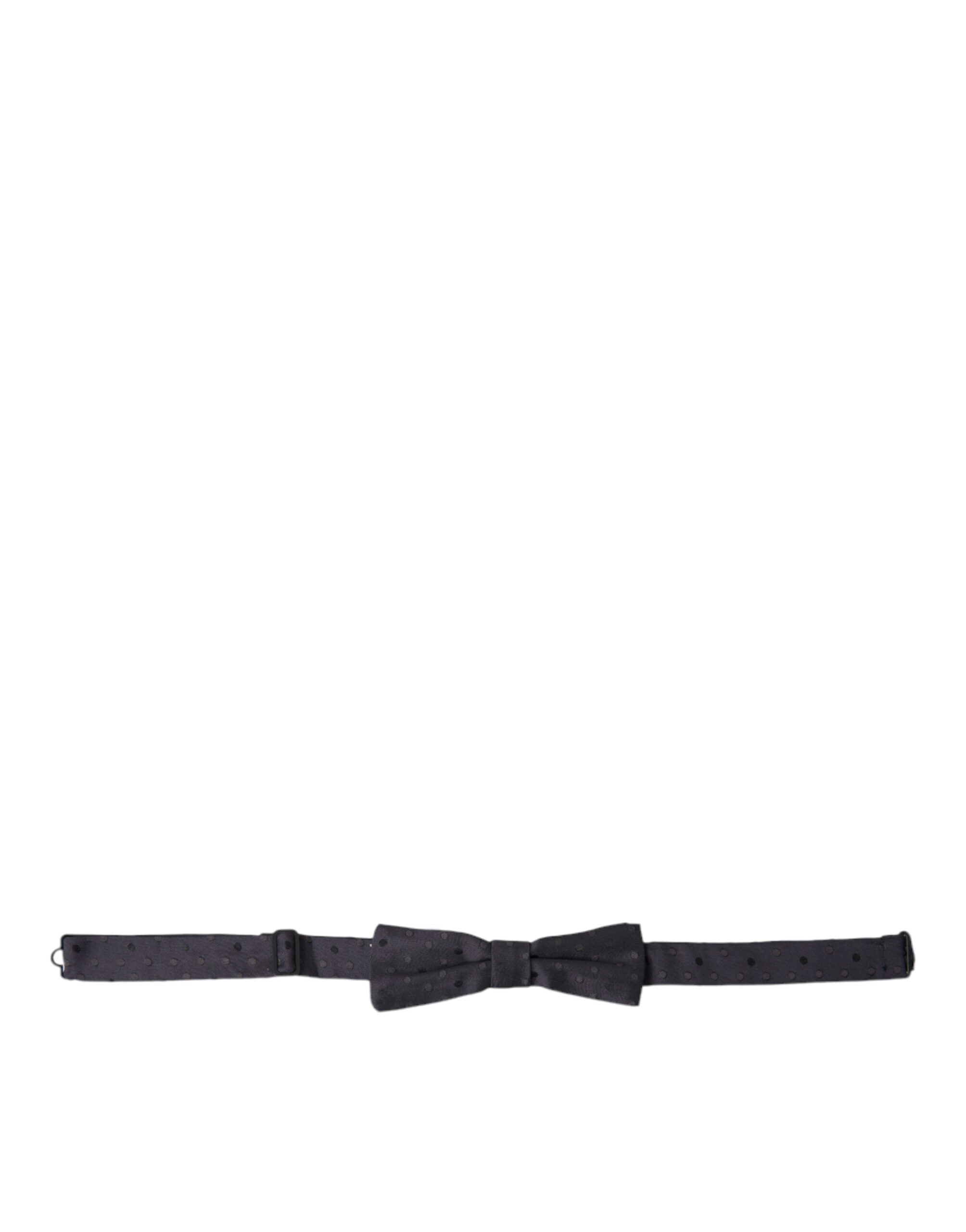 Dolce & Gabbana Dolce & Gabbana Blue Polka Dot Silk Adjustable Neck Men Papillon Bow Men's Tie