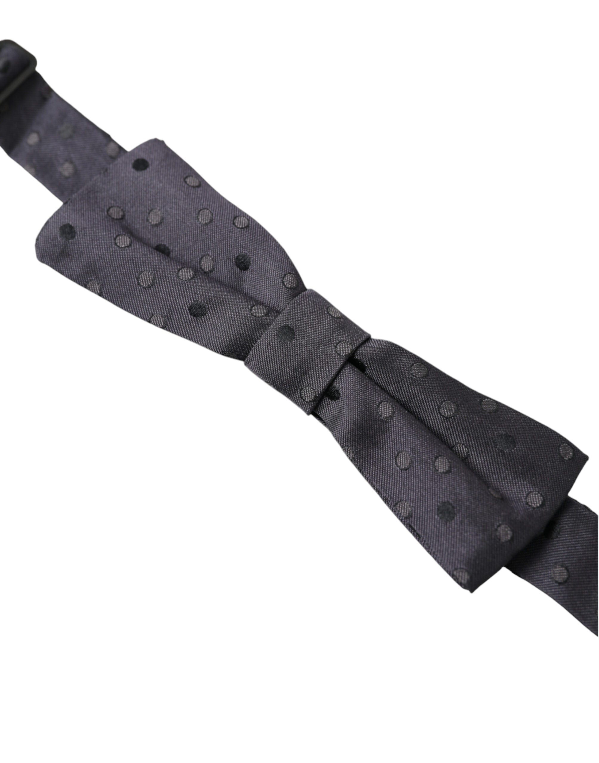 Dolce & Gabbana Dolce & Gabbana Blue Polka Dot Silk Adjustable Neck Men Papillon Bow Men's Tie