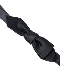 Dolce & Gabbana Dolce & Gabbana Dark Blue Silk Satin Adjustable Neck Men Papillon Bow Men's Tie