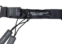 Dolce & Gabbana Dolce & Gabbana Dark Blue Silk Satin Adjustable Neck Men Papillon Bow Men's Tie